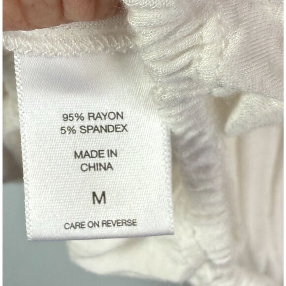 Soho Women Wrap Long Sleeve Knit Top Medium Ivory Lace Collar Lightweight Relaxe - Picture 11 of 12